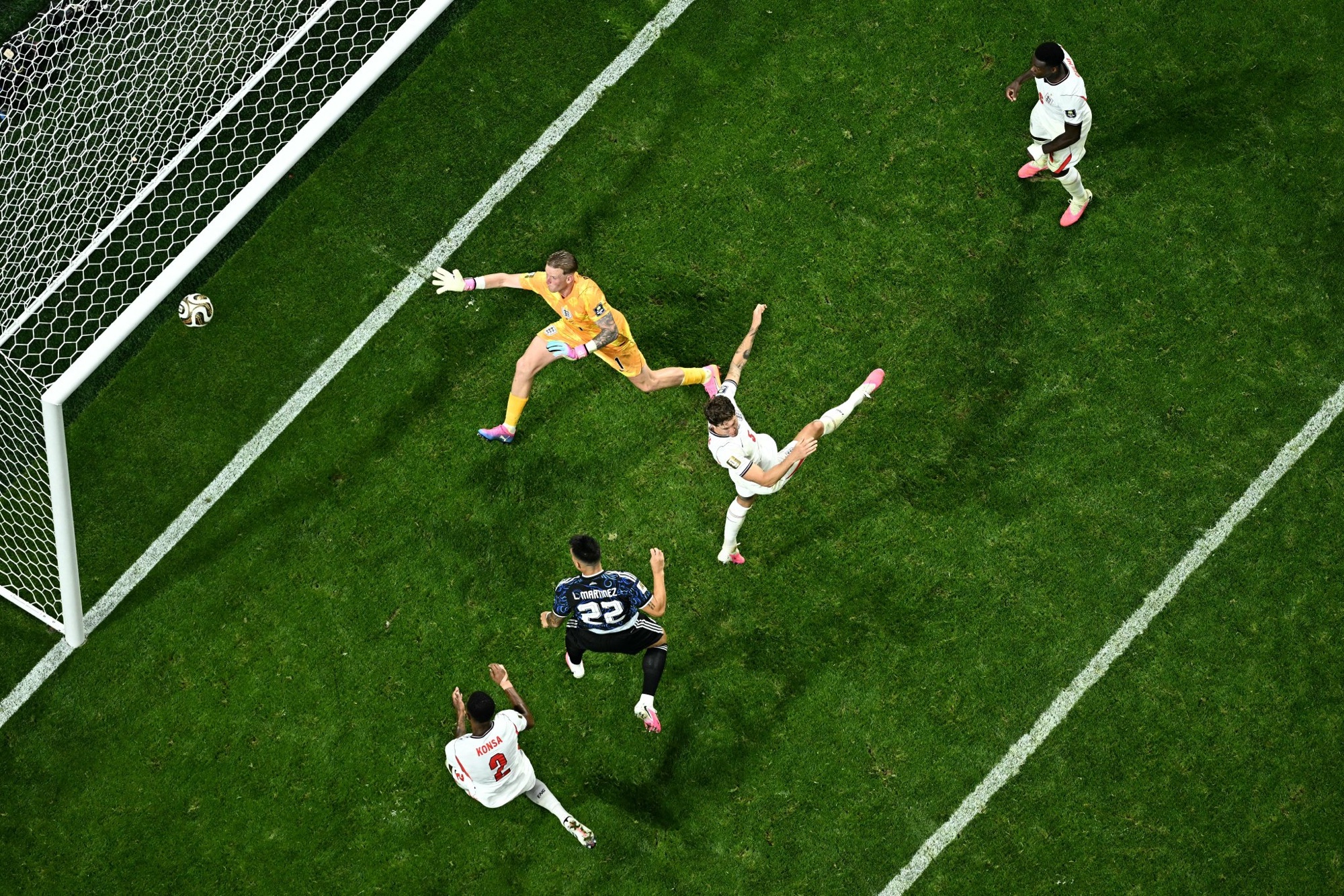 Festejo de la Selección Argentina tras clasificar a la final del Mundial
